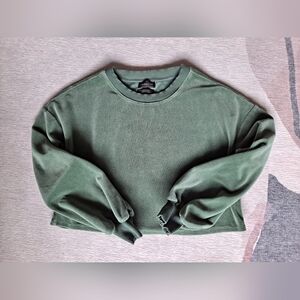 Carbon38 Velour Crop Top. Size Medium